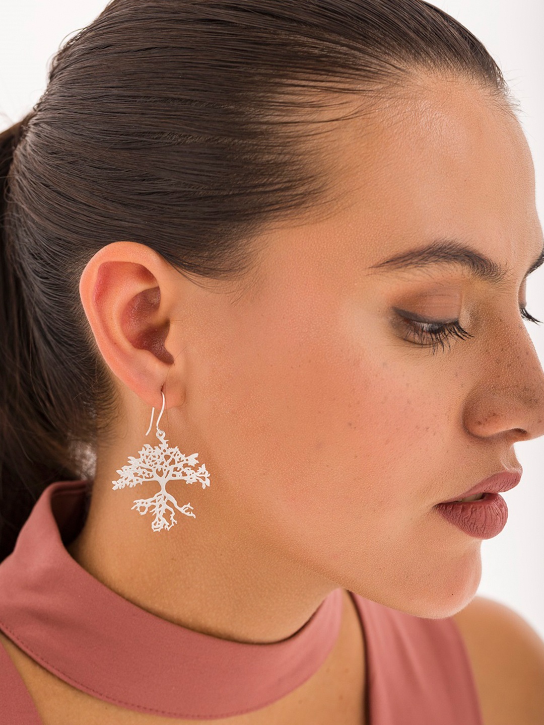 

Kicky And Perky Silver-Toned Floral Earrings