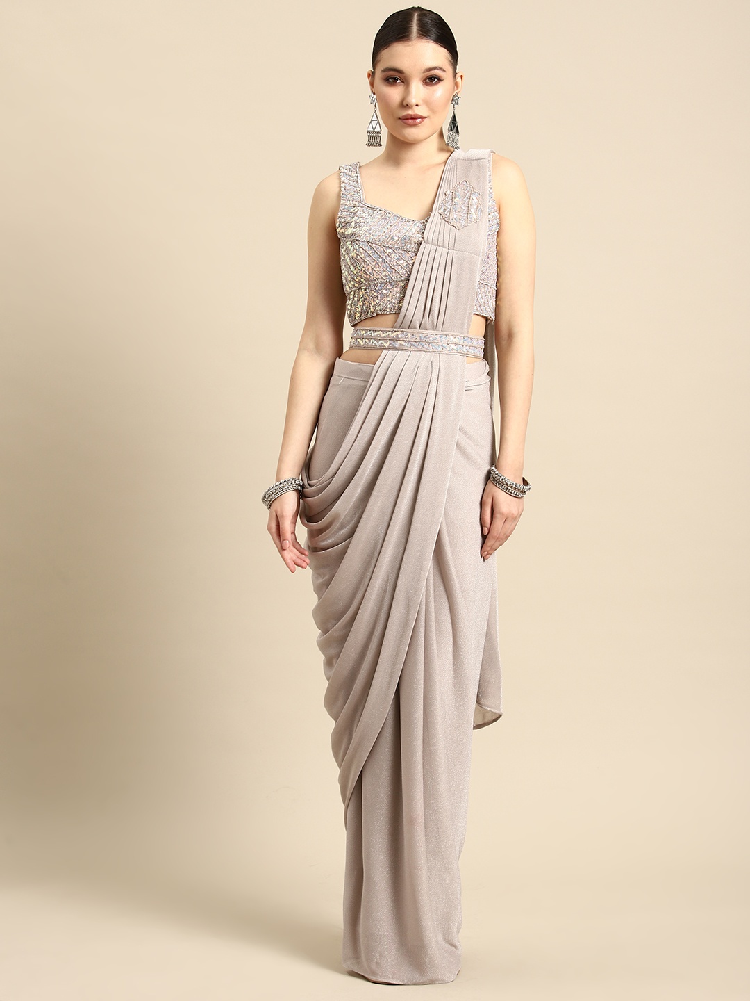 

Mitera Ready to Wear Saree, Brown