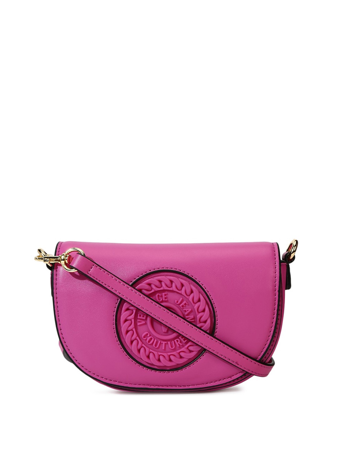 

Versace Jeans Couture Structured Sling Bag, Purple