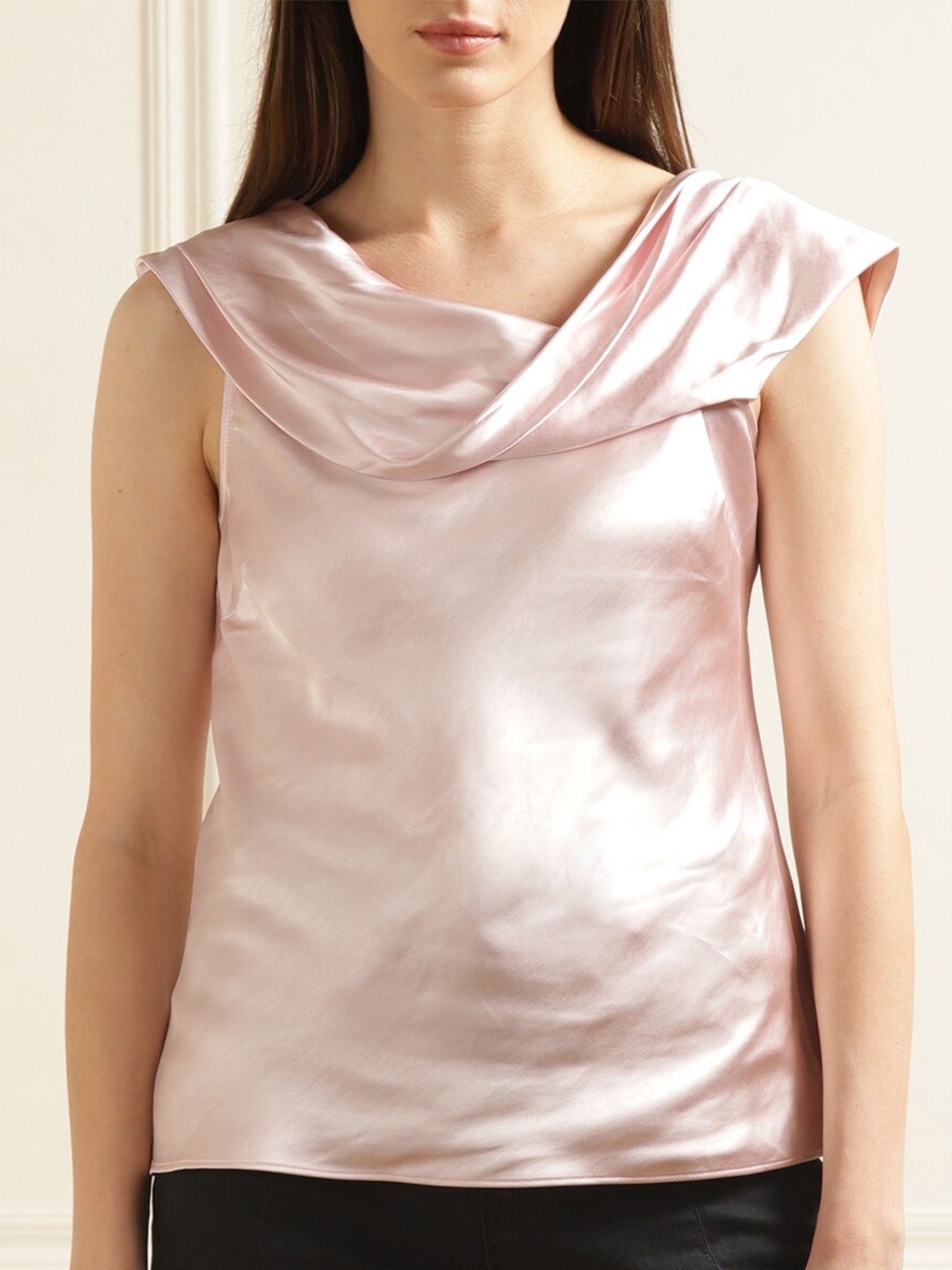 Ted Baker Cowl Neck Sleeveless Top, Pink