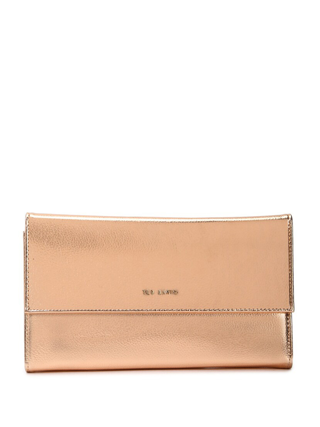 

Ted Baker PU Two Fold Wallet With Pouch, Gold