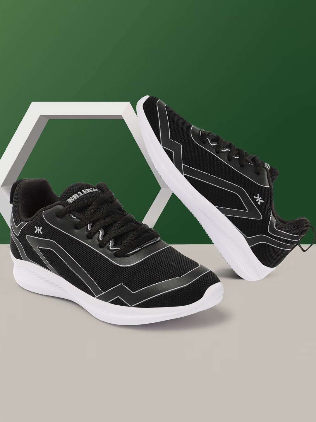 

Killer Men KBOLT Textile Running Shoes, Black