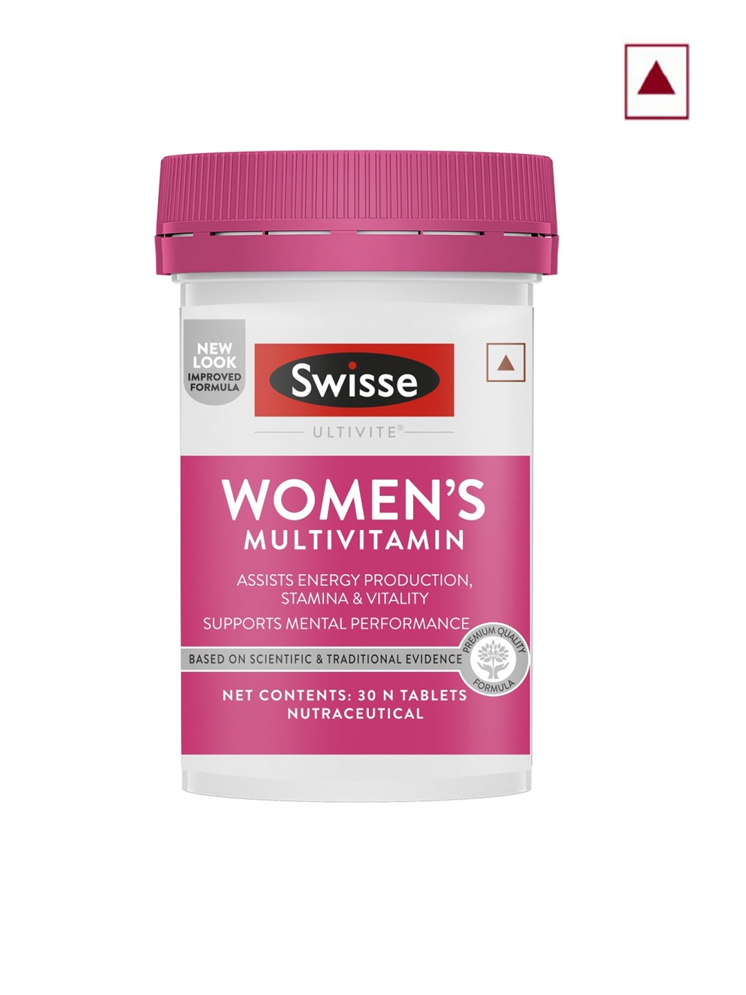 

Swisse Women Multivitamin Supplement for Energy-Stamina & Mental Health - 30 Tablets, Pink