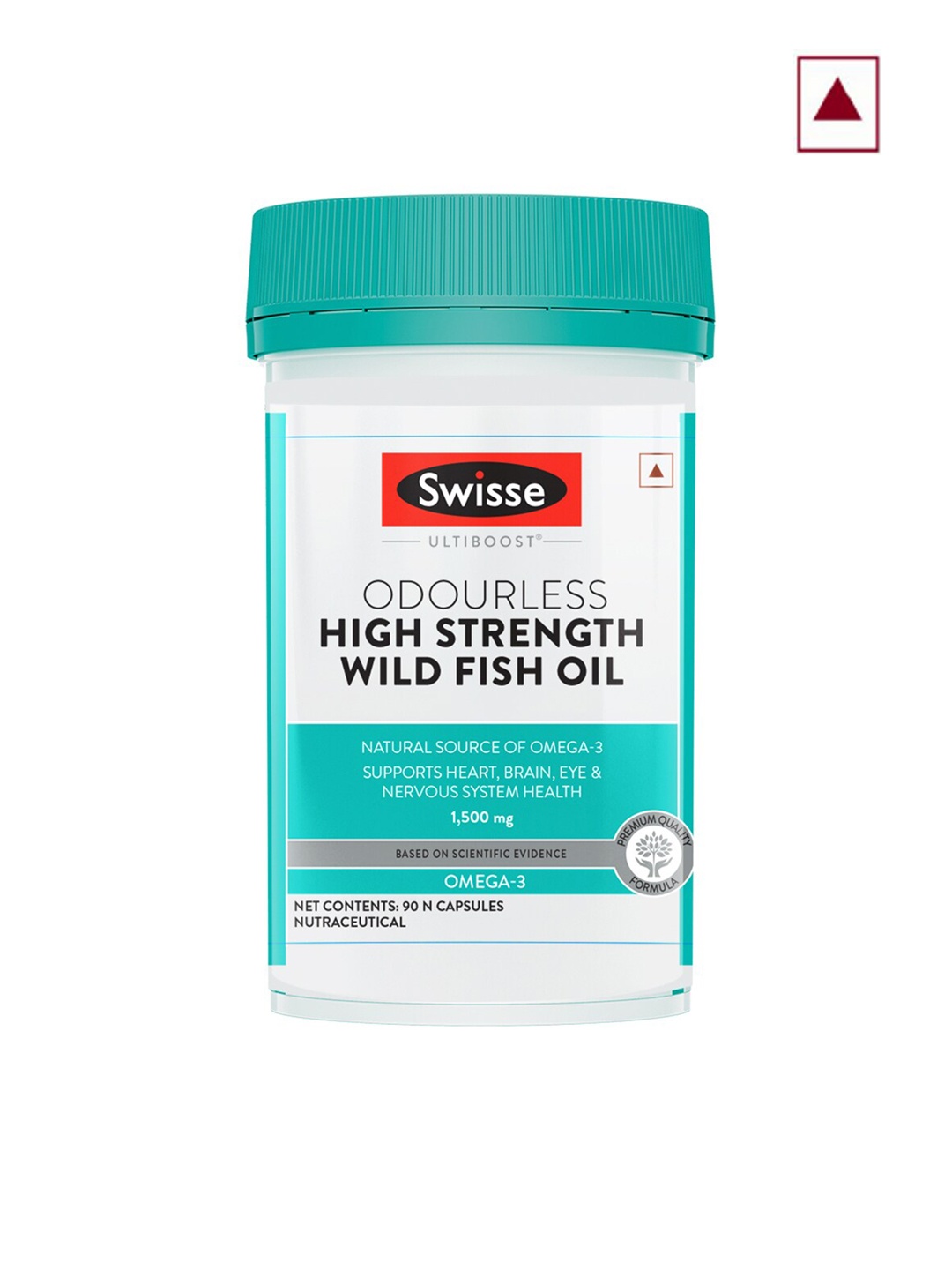 

Swisse Ultiboost Odourless High Strength Wild Fish Oil Capsules - 90 Tablets, Green