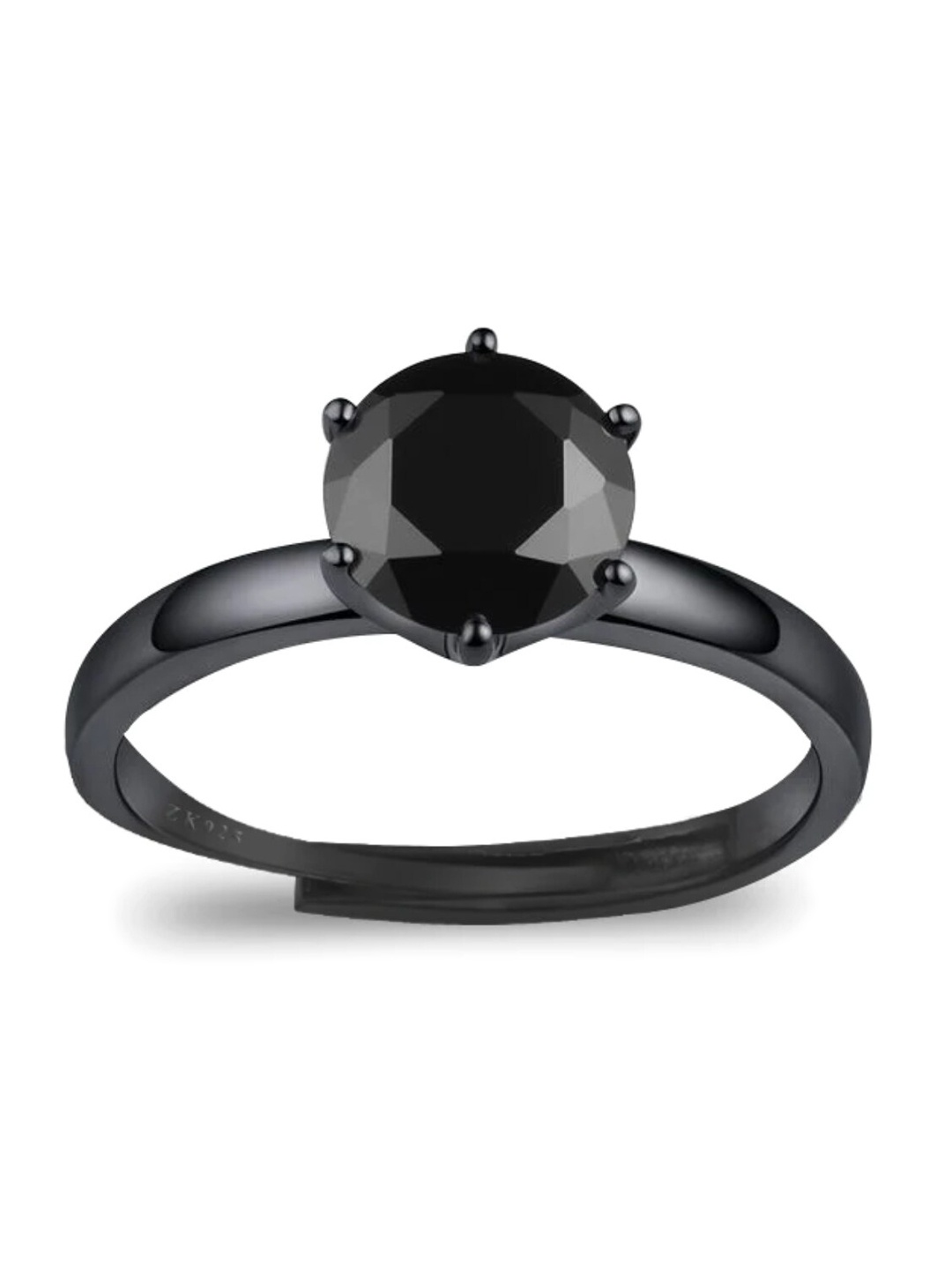 

Zarkan Rhodium-Plated AD Studded Finger Ring, Silver