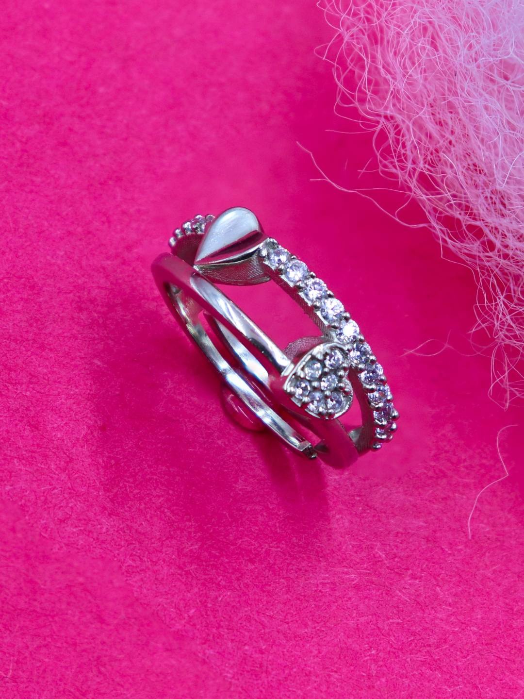 

Zarkan Rhodium-Plated AD Finger Ring, Silver