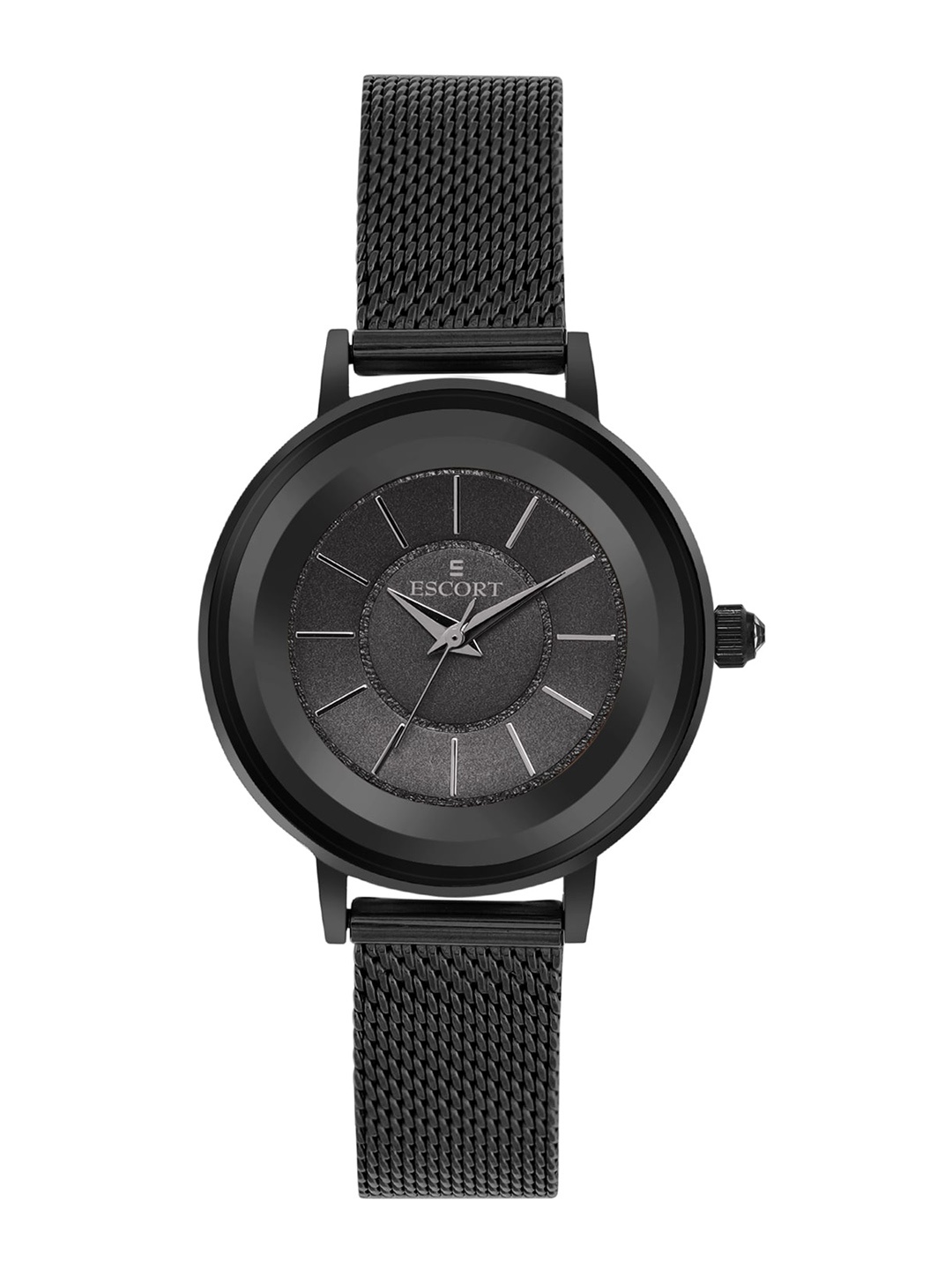 

Escort Women Textured Dial Bracelet Style Straps Analogue Watch E19507401BM3, Black
