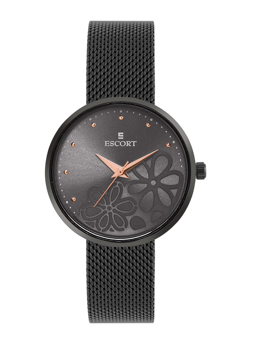 

Escort Women Printed Bracelet Style Straps Analogue Watch-E21507405GNM3, Black