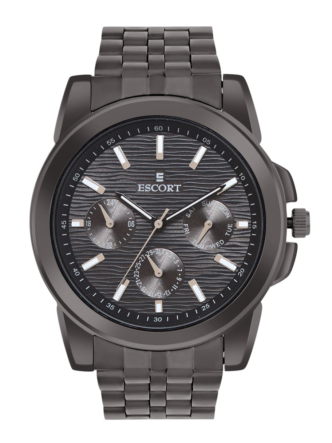 

Escort Men Dial & Textured Straps Analogue Watch E24507444GNM3, Black