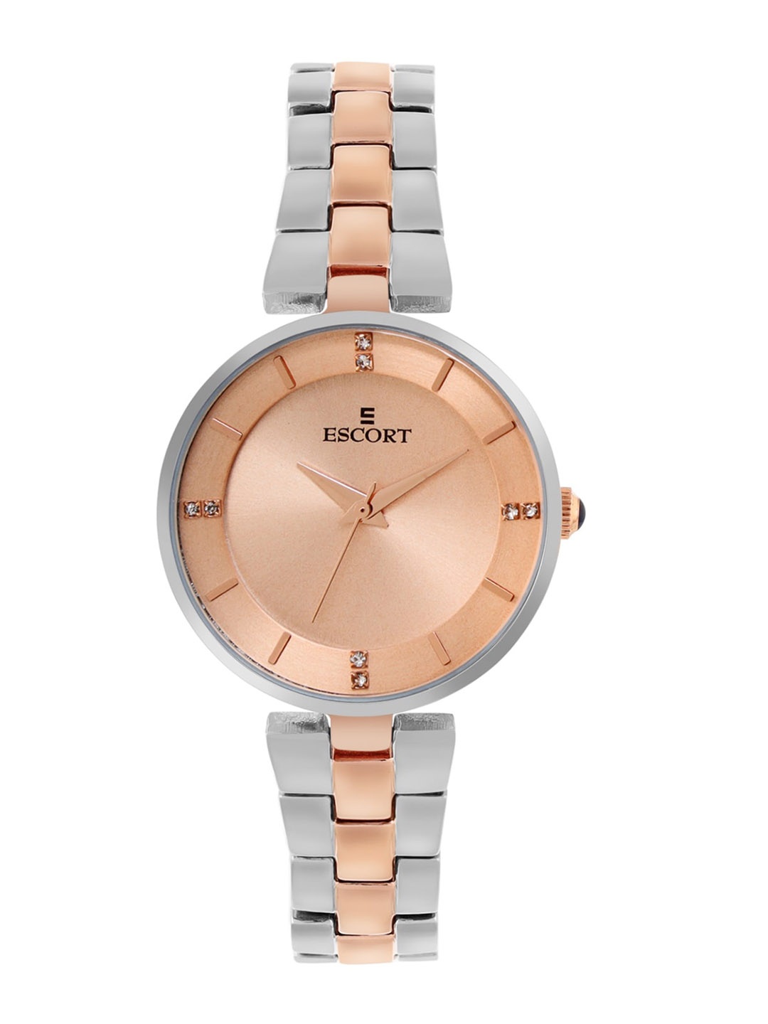 

Escort Women Embellished Dial & Bracelet Style Straps Analogue Watch E21507448RTM11, Rose gold