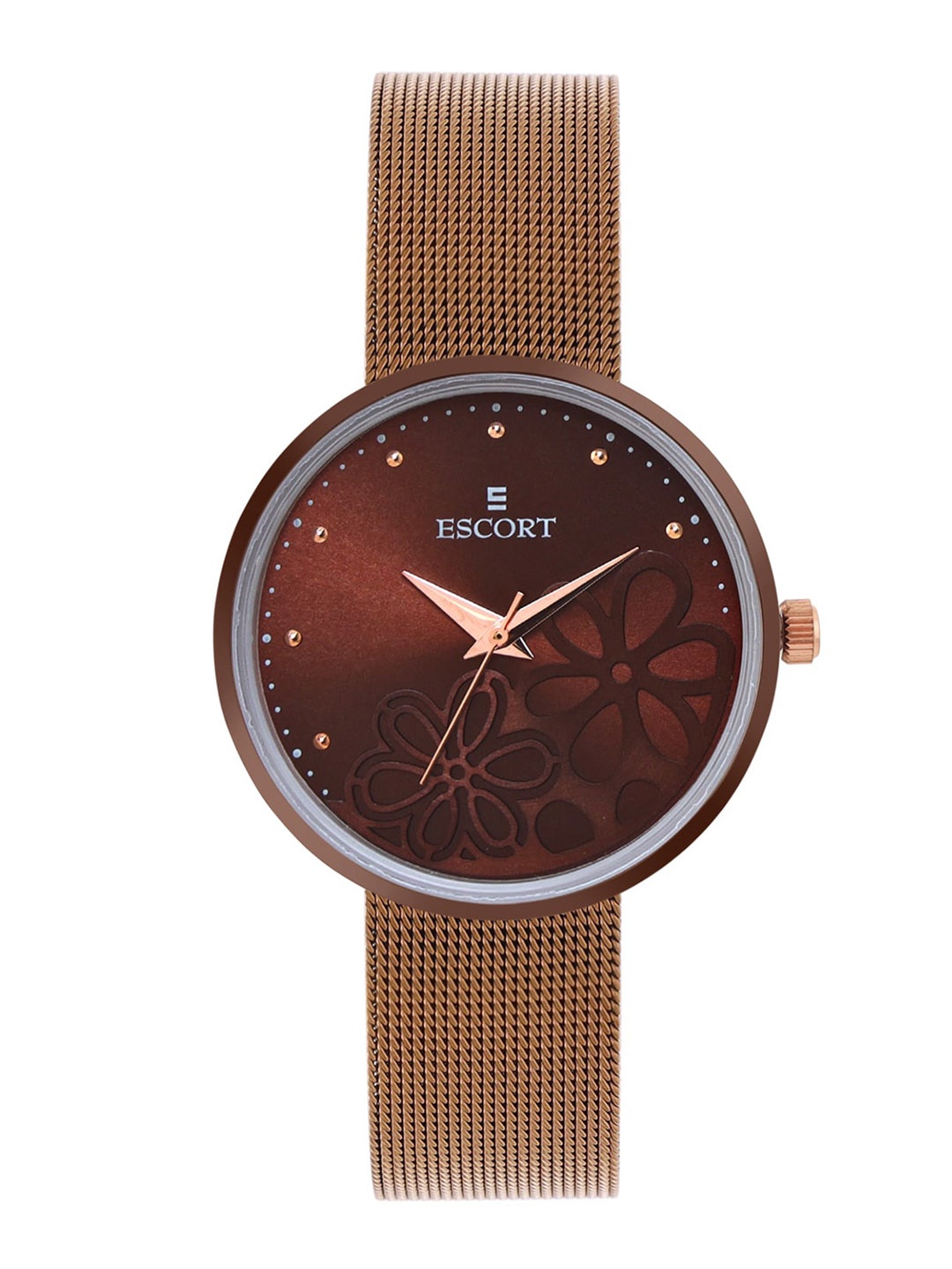 

Escort Women Embellished Dial Analogue Watch E21507405BRNM9, Brown