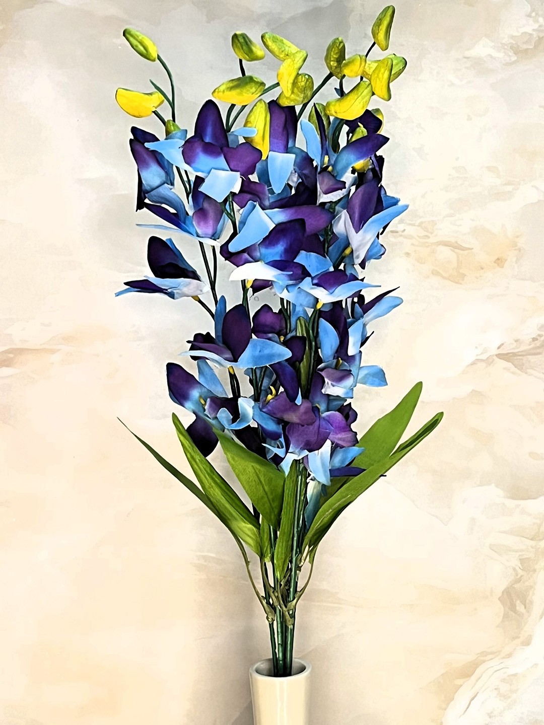 

Akaar 5 Pcs Blue Orchid Decorative Artificial Flowers