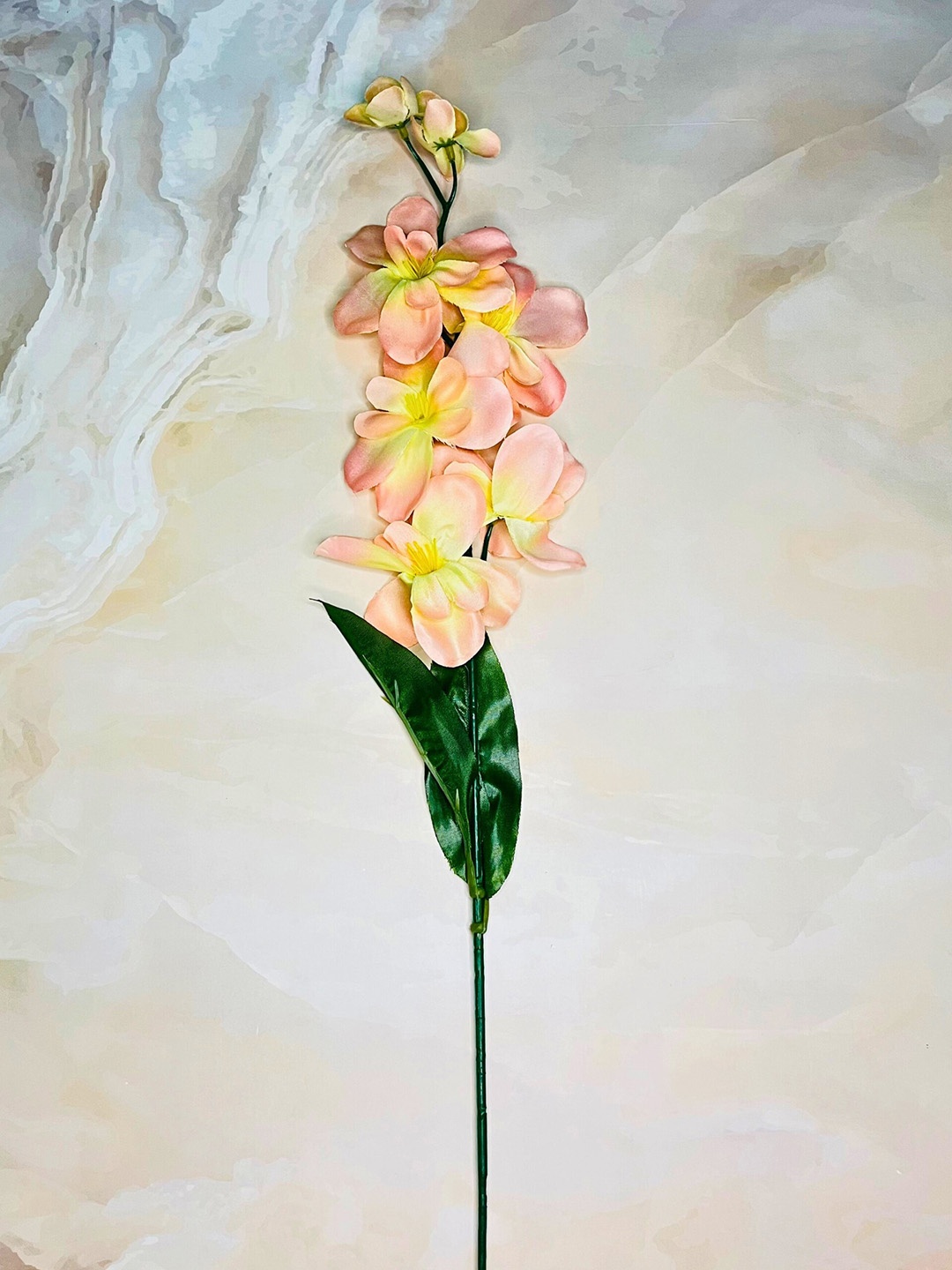 

Akaar Peach Colored & Green 5-Pieces Orchid Artificial Flowers