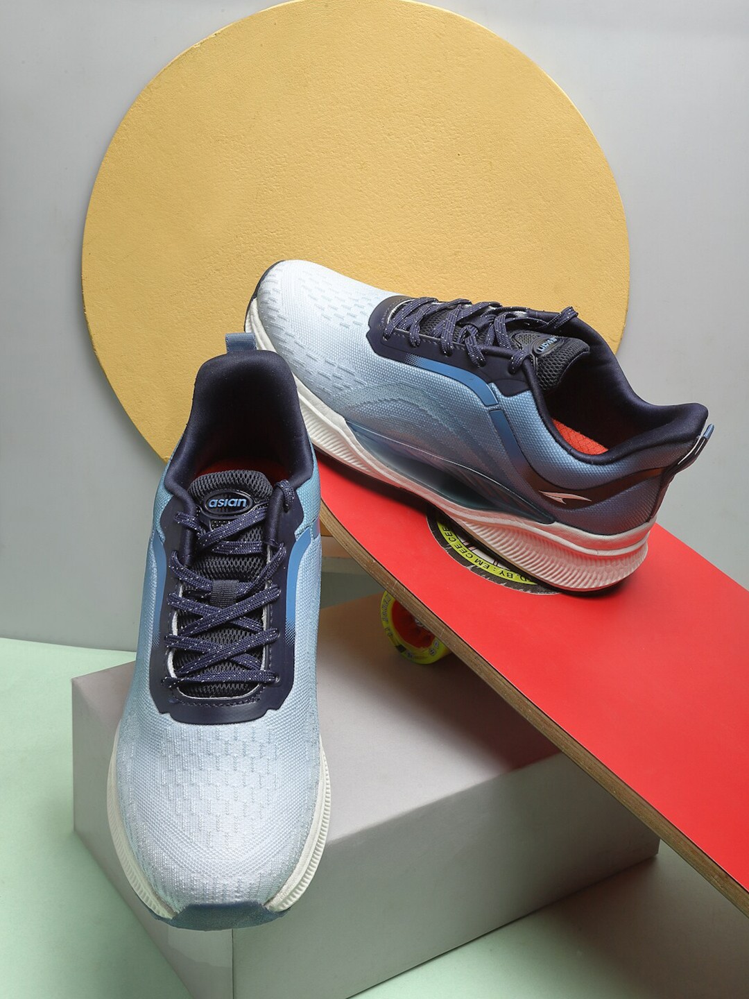 

ASIAN Men Metacushion-02 Running Shoes, Navy blue