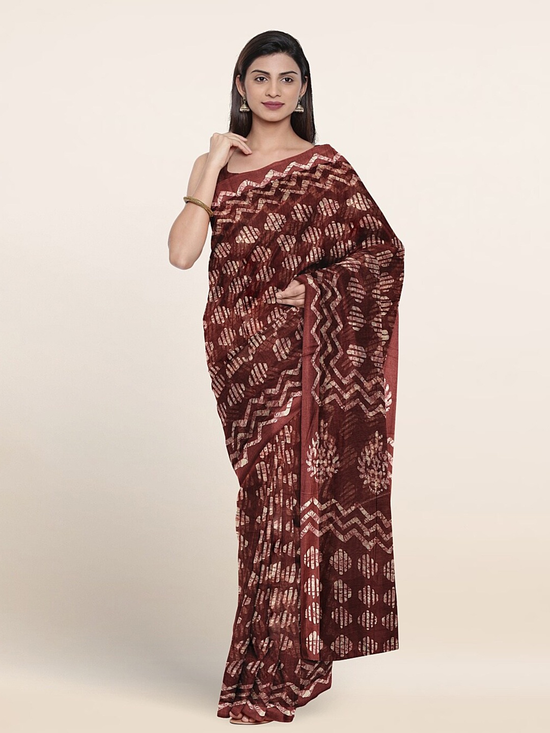 

Pothys Batik Printed Saree, Purple