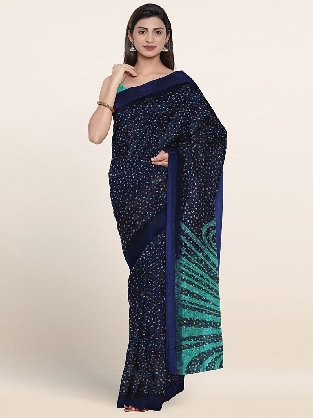 

Pothys Floral Printed Saree, Blue