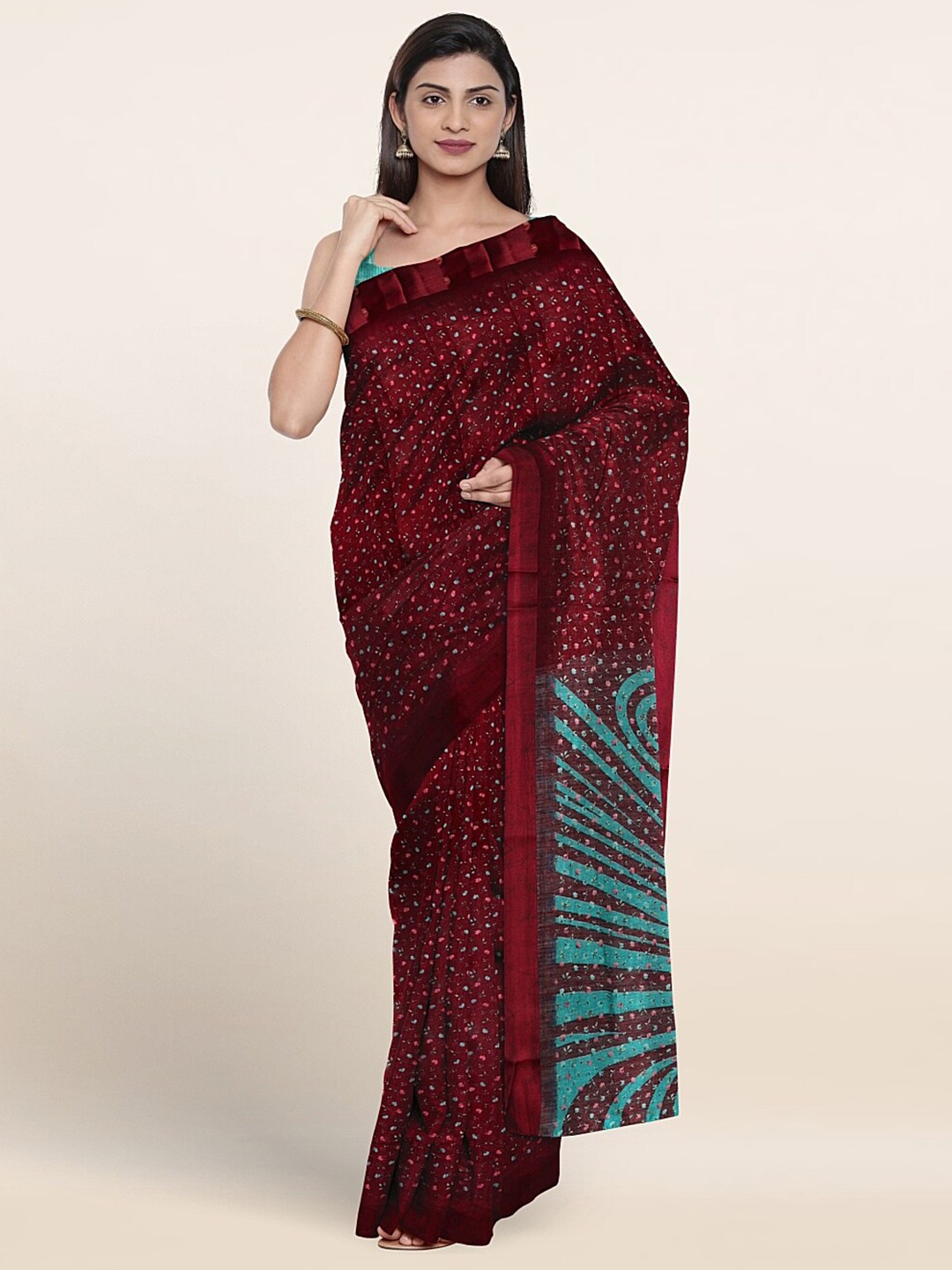 

Pothys Floral Printed Saree, Purple