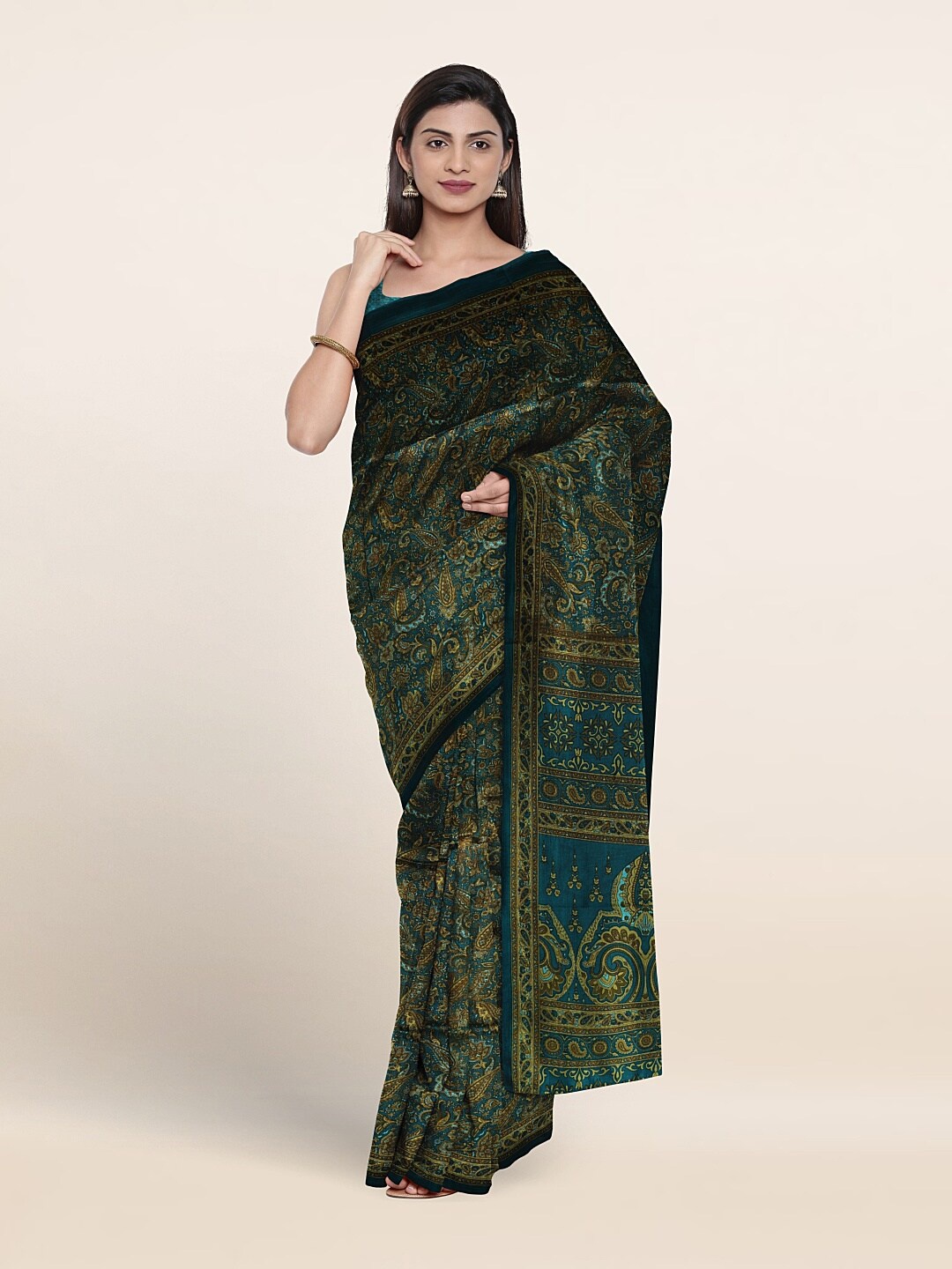 

Pothys Ethnic Motifs Printed Saree, Green