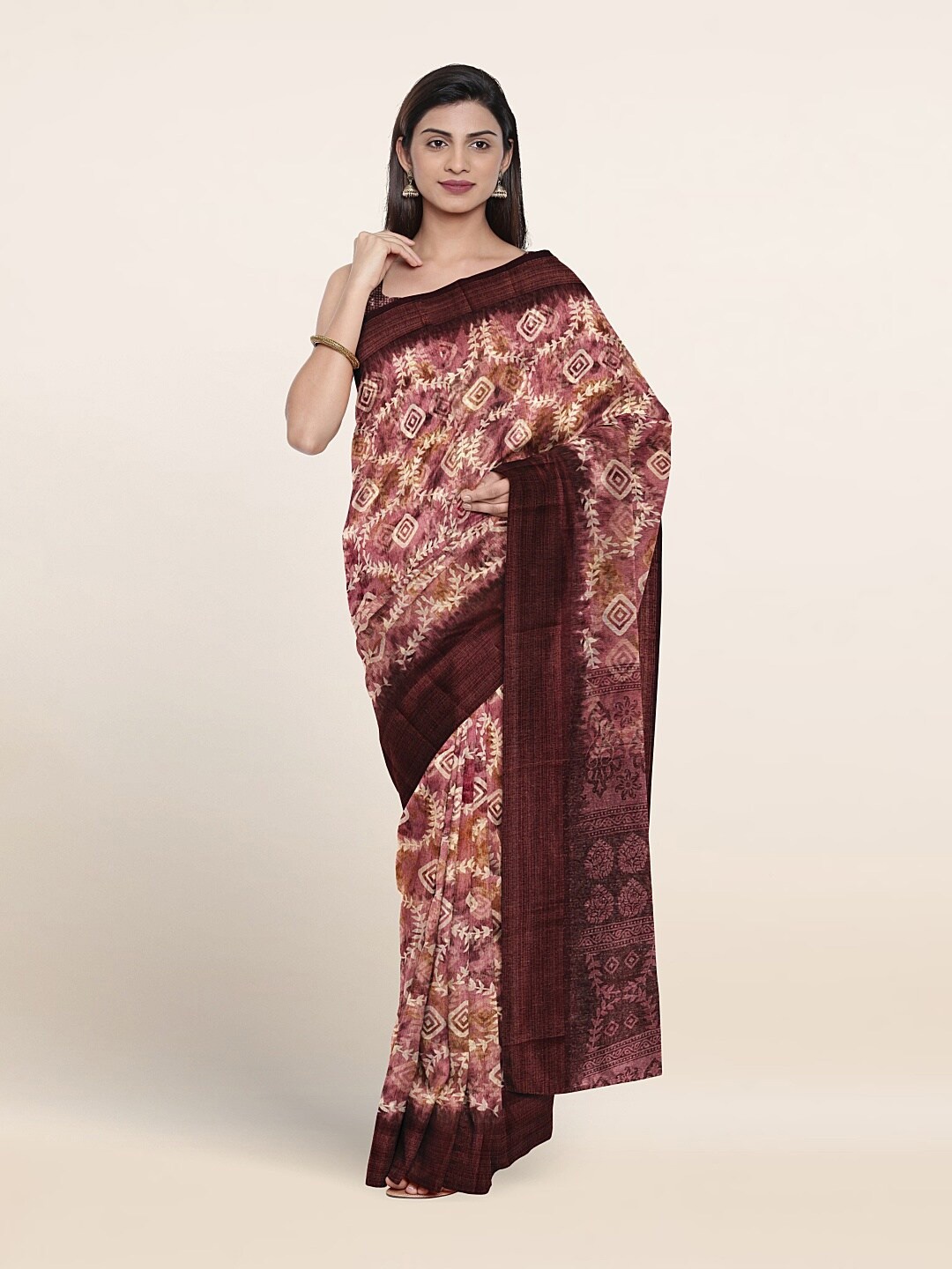 

Pothys Floral Printed Saree, Lavender