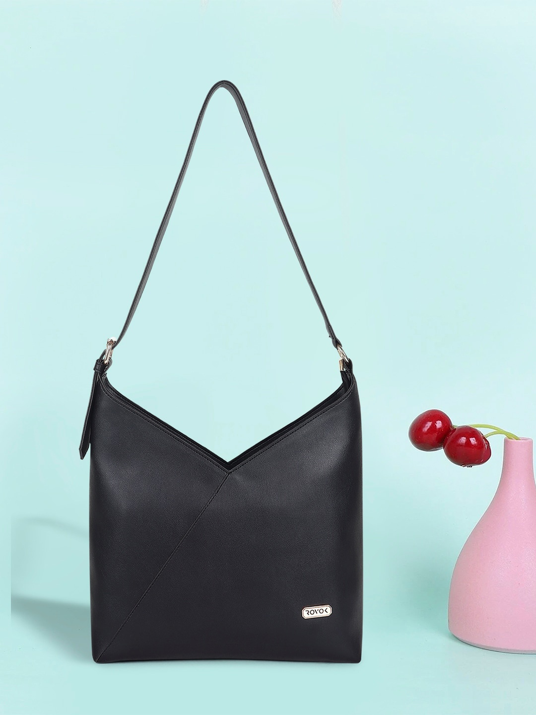 

ROVOK Structured Shoulder Bag, Black
