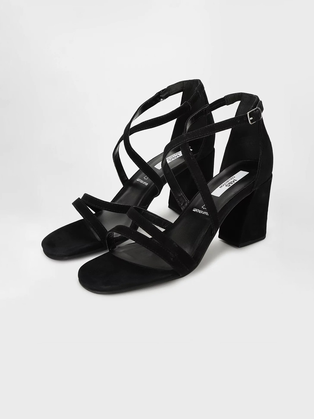 

Marks & Spencer Suede Block Heels With Closed Back, Black
