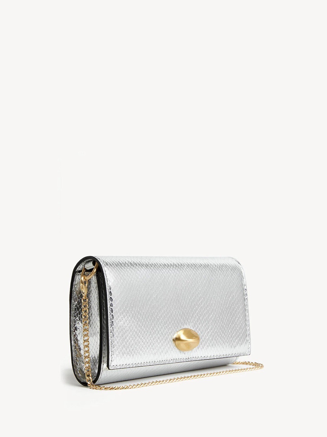 

Marks & Spencer Embellished Foldover Clutch, Silver