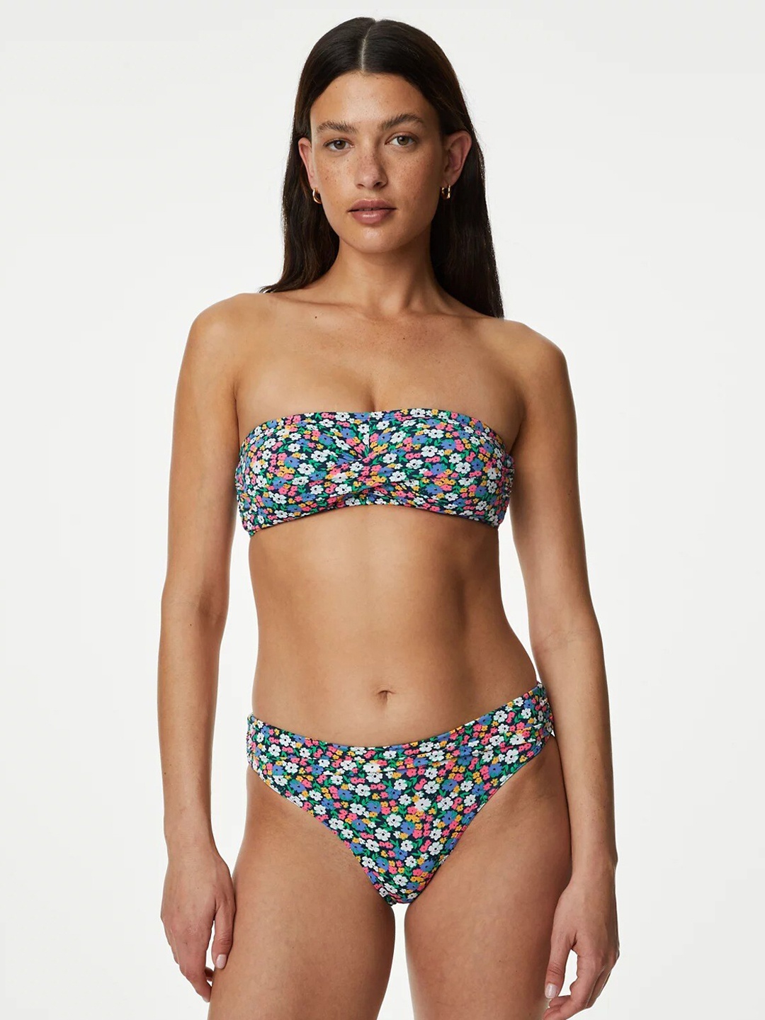 

Marks & Spencer Printed Swim Bikini Bra, Blue