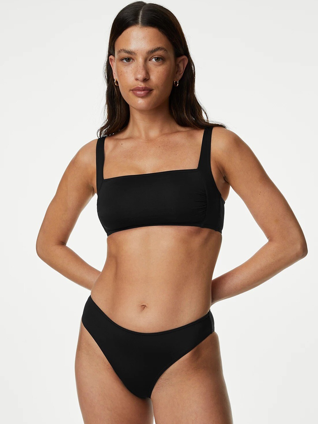 

Marks & Spencer Square Neck Swim Bikini Bra, Black