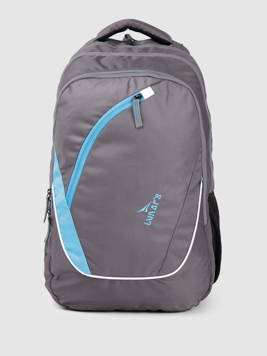 

LUNAR'S Unisex Comet Laptop Backpack With Minimal Placement Striped & Embroidered Detail, Grey