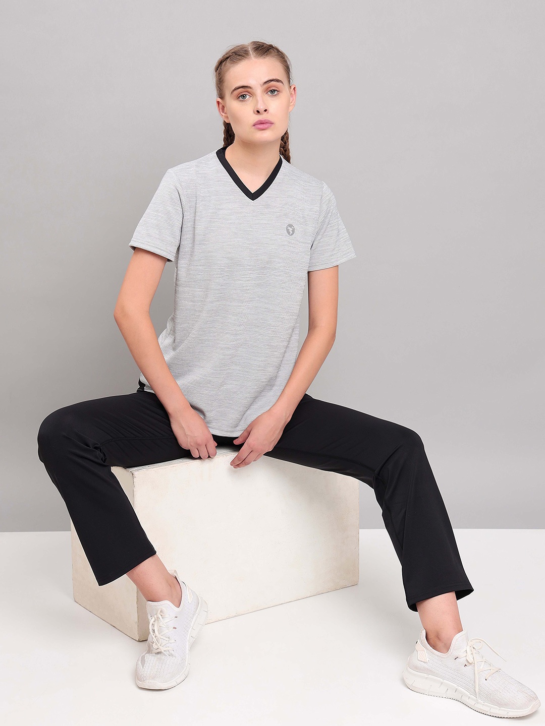 

Technosport V-Neck Antimicrobial Sports T-shirt, Grey