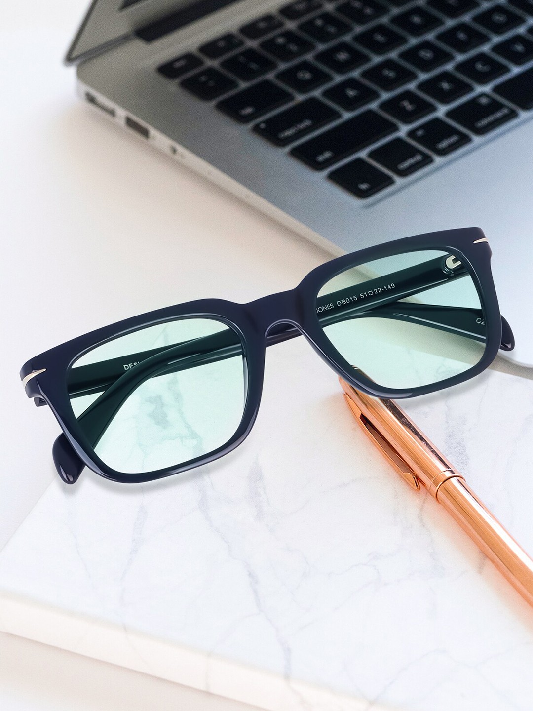 

Peter Jones Eyewear Unisex Full Rim Square Frames, Blue