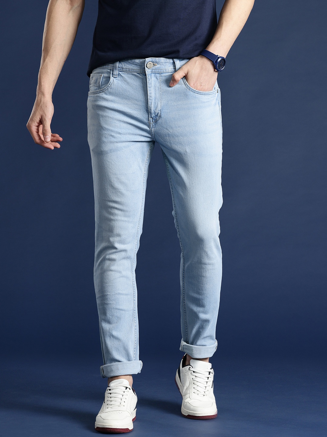 

Mast & Harbour Men Blue Skinny Fit Light Fade Stretchable Jeans