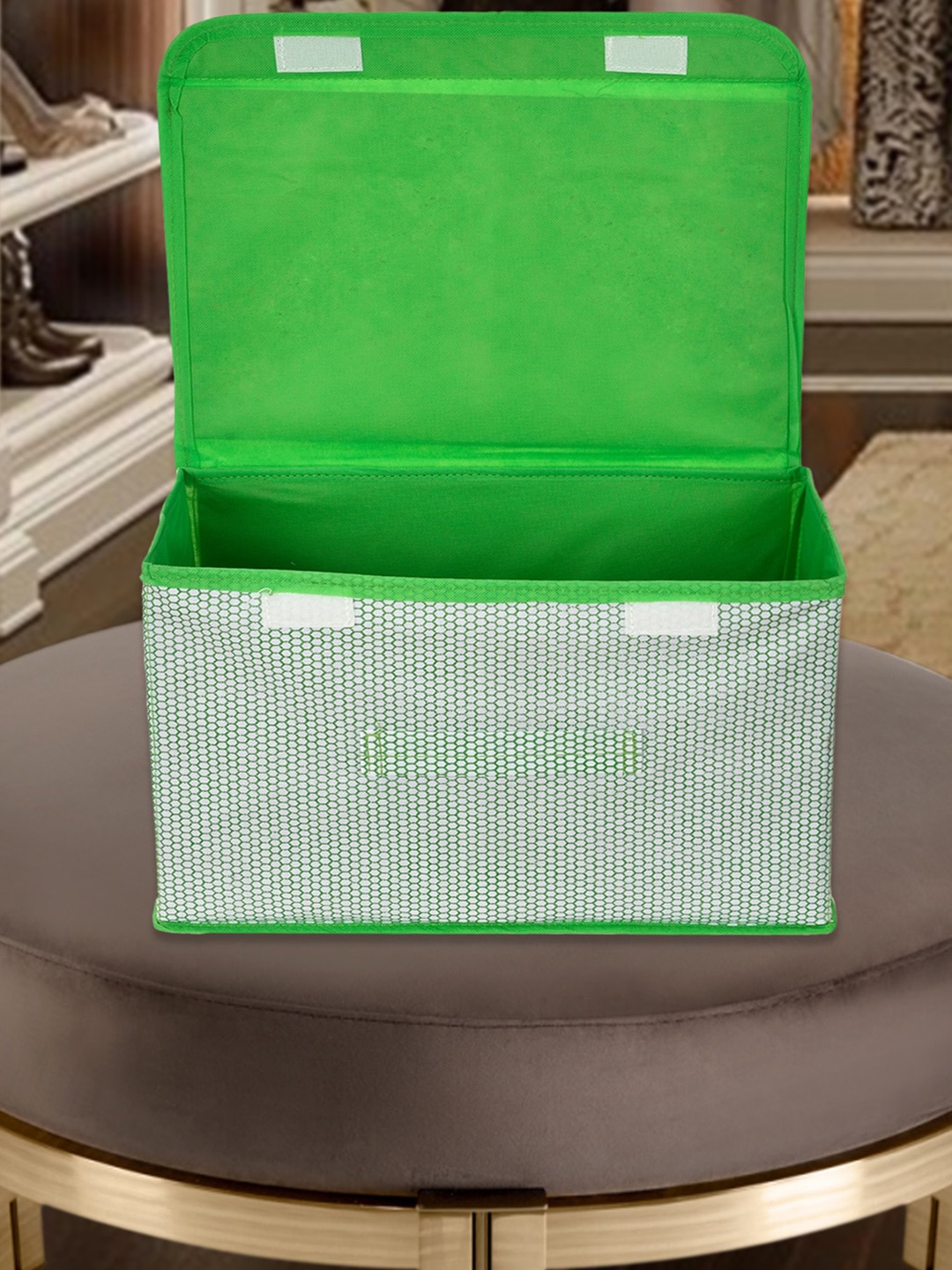 

Kuber Industries Green 2 Pieces Self Design Multi-Utility Organisers