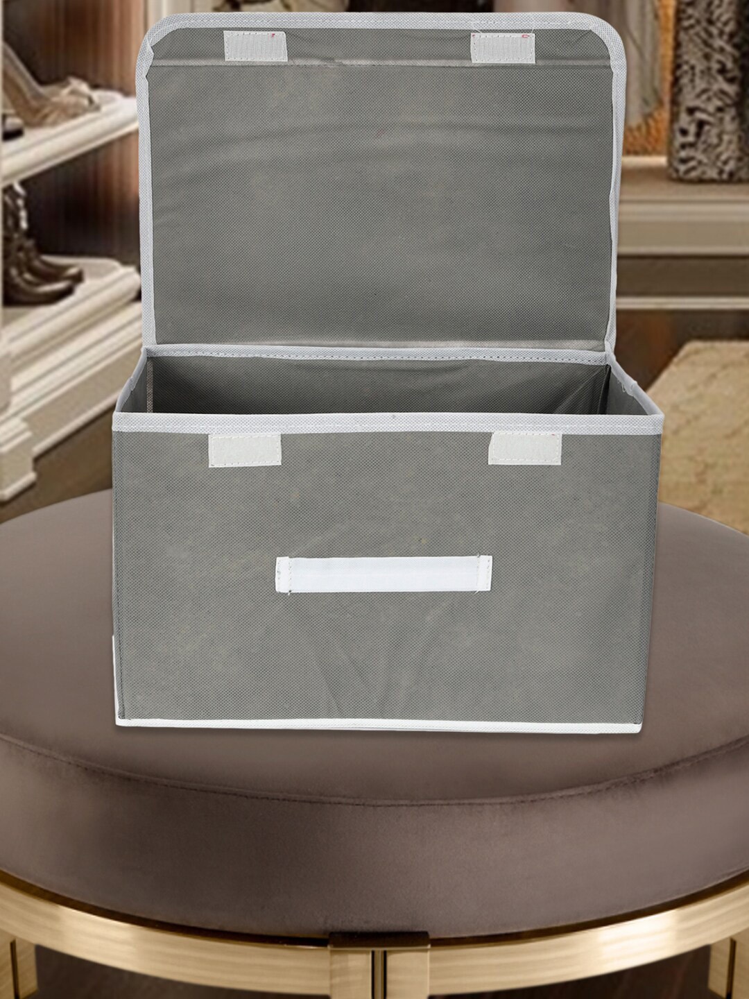 

Kuber Industries Grey 4 Pieces Non-Woven Drawer Storage Organisers