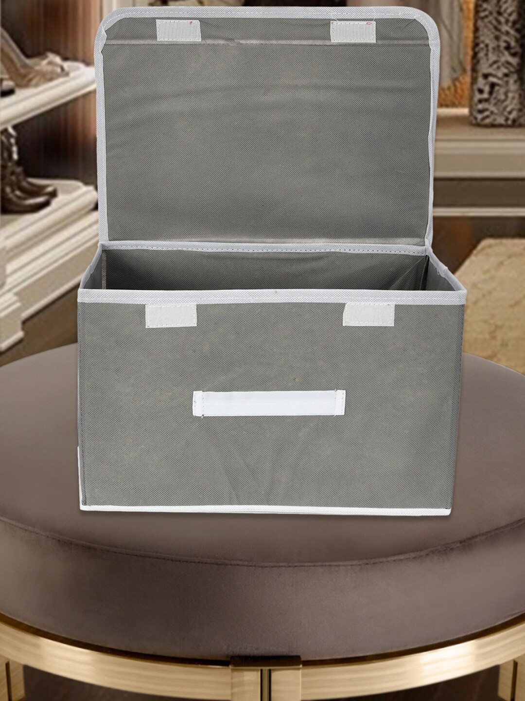 

Kuber Industries Grey 2 Pieces Self Design Drawer Organisers