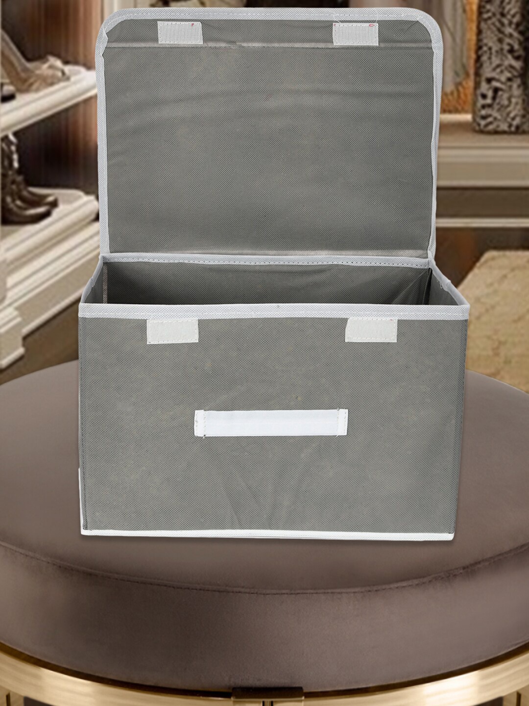 

Kuber Industries Grey 2 Pieces Foldable Drawer Organizers