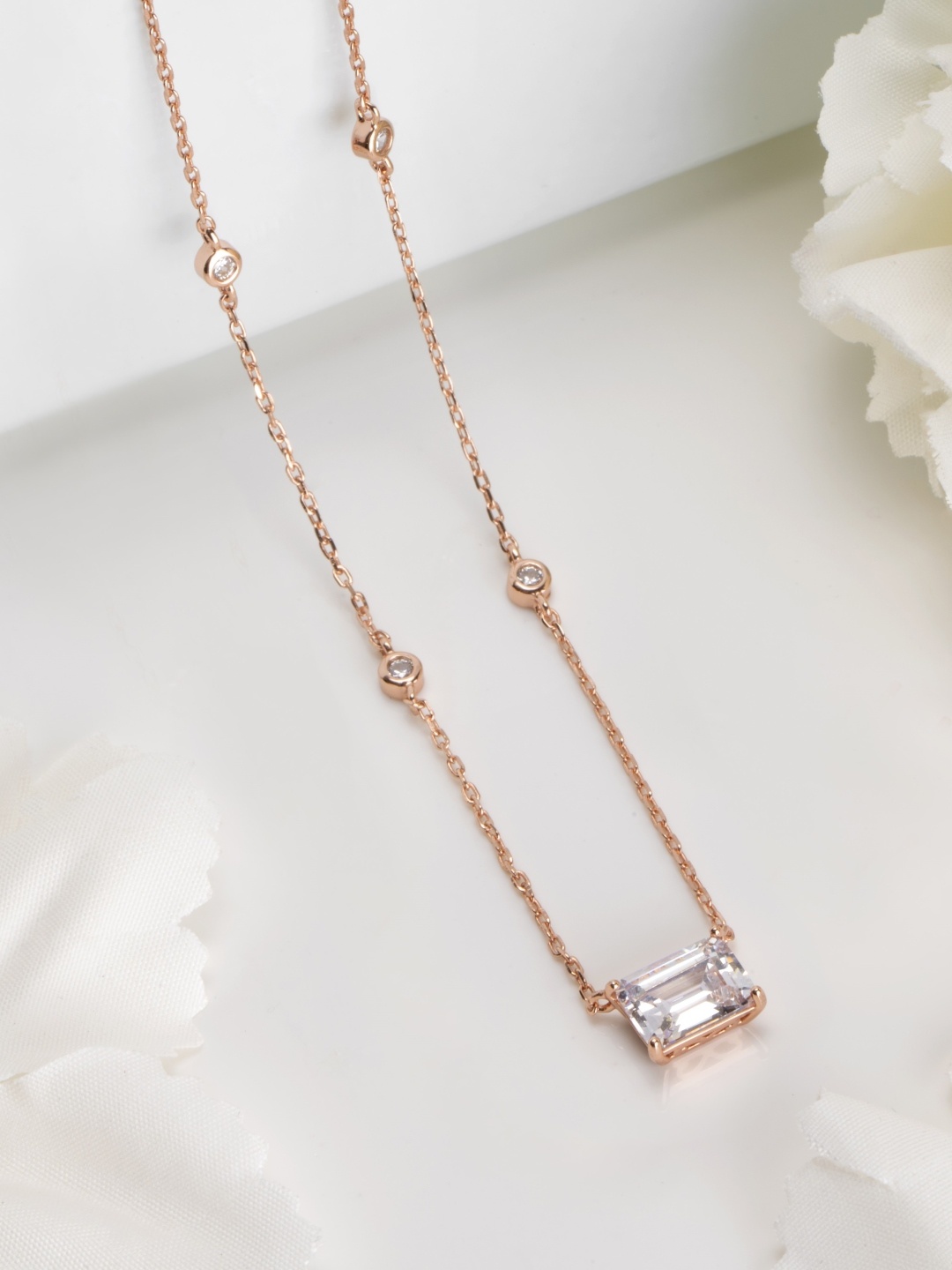 

Zavya Sterling Silver Rose Gold-Plated Necklace