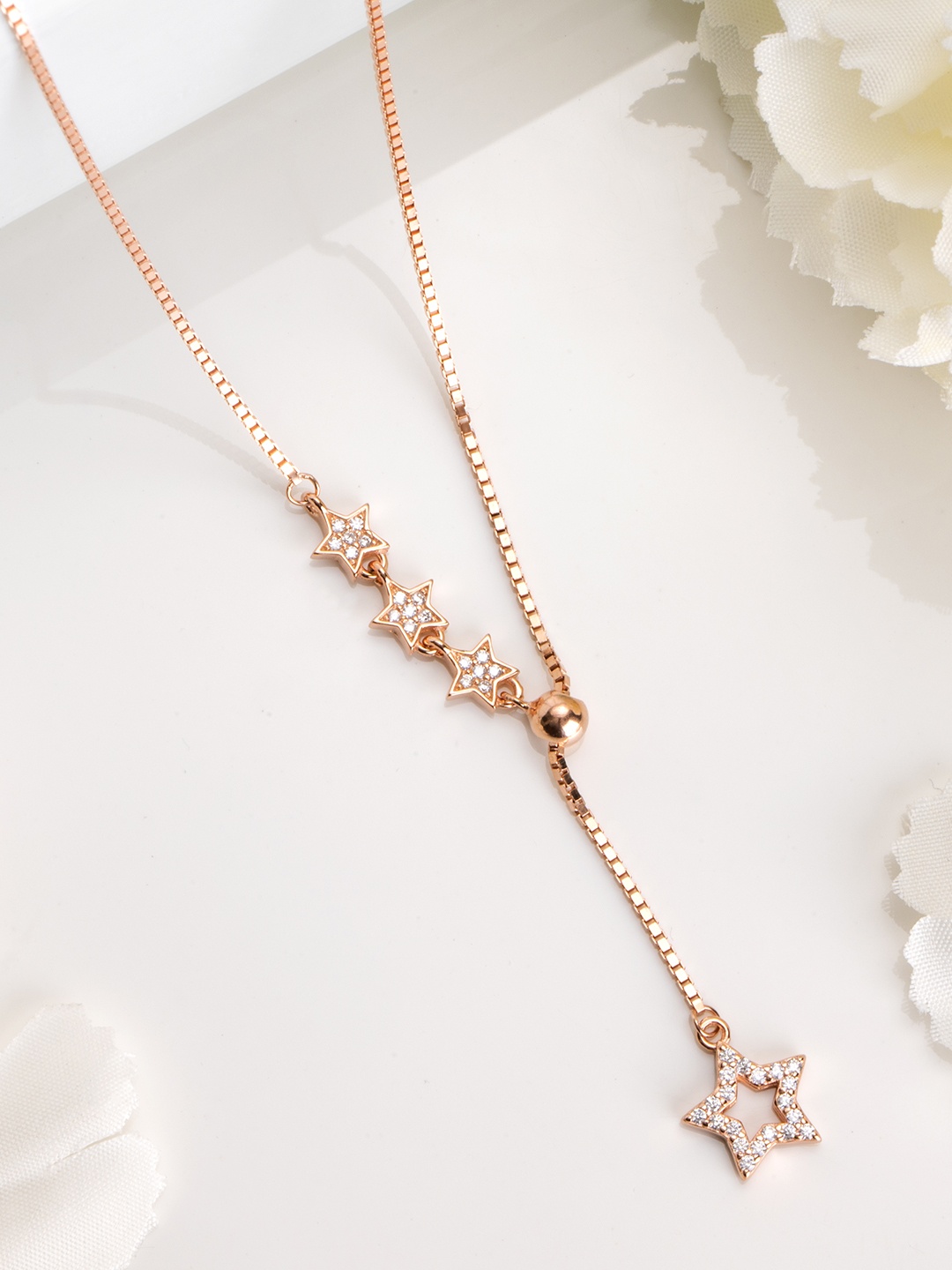 

Zavya Sterling Silver Rose Gold-Plated Necklace
