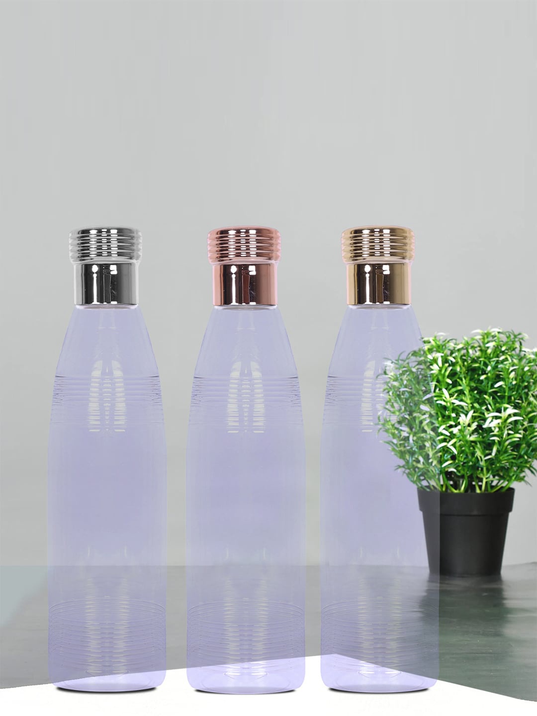 

Kuber Industries Transparent 6 Pieces Leak Proof Refrigerator Water Bottles 1L Each