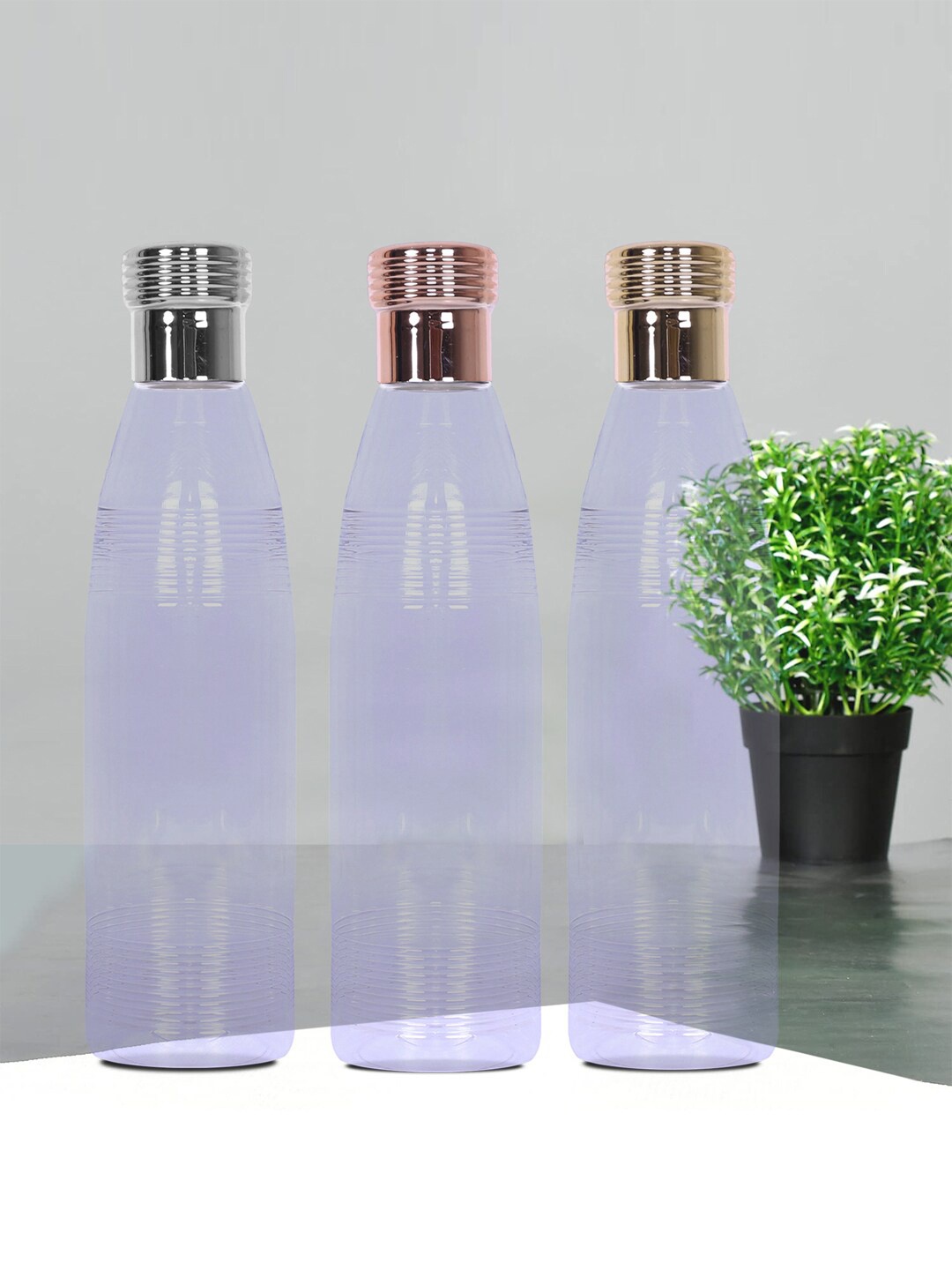 

Kuber Industries Transparent 3 Pieces Leak Proof Refrigerator Water Bottles 1L Each