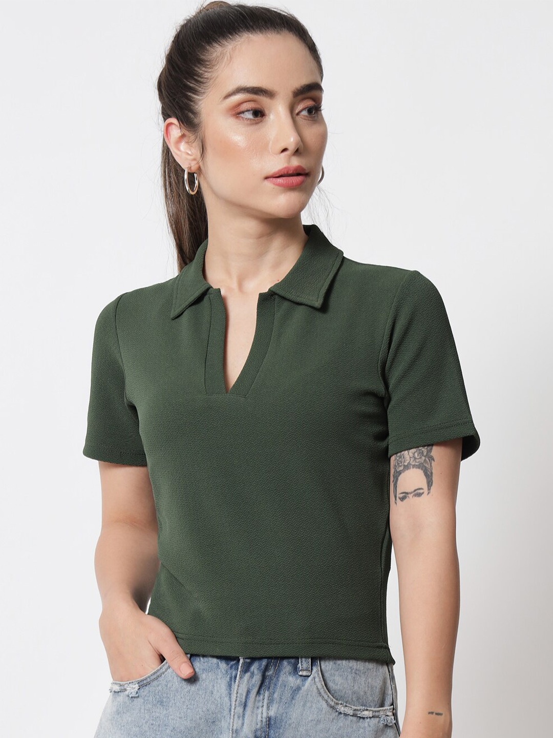 

Chemistry Polo Collar T-shirt, Olive