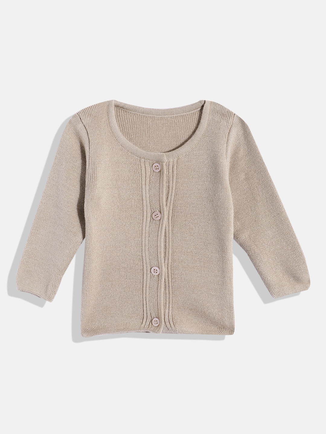 

RVK Unisex Kids Scoop Neck Acrylic Cardigan, Taupe