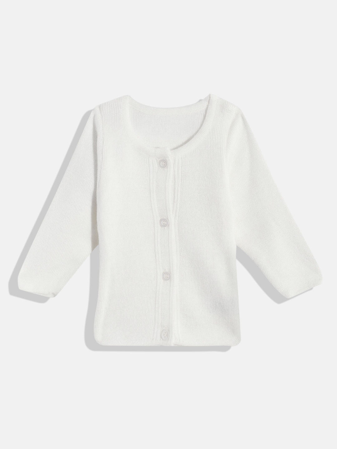 

RVK Unisex Kids Scoop Neck Acrylic Cardigan, Off white