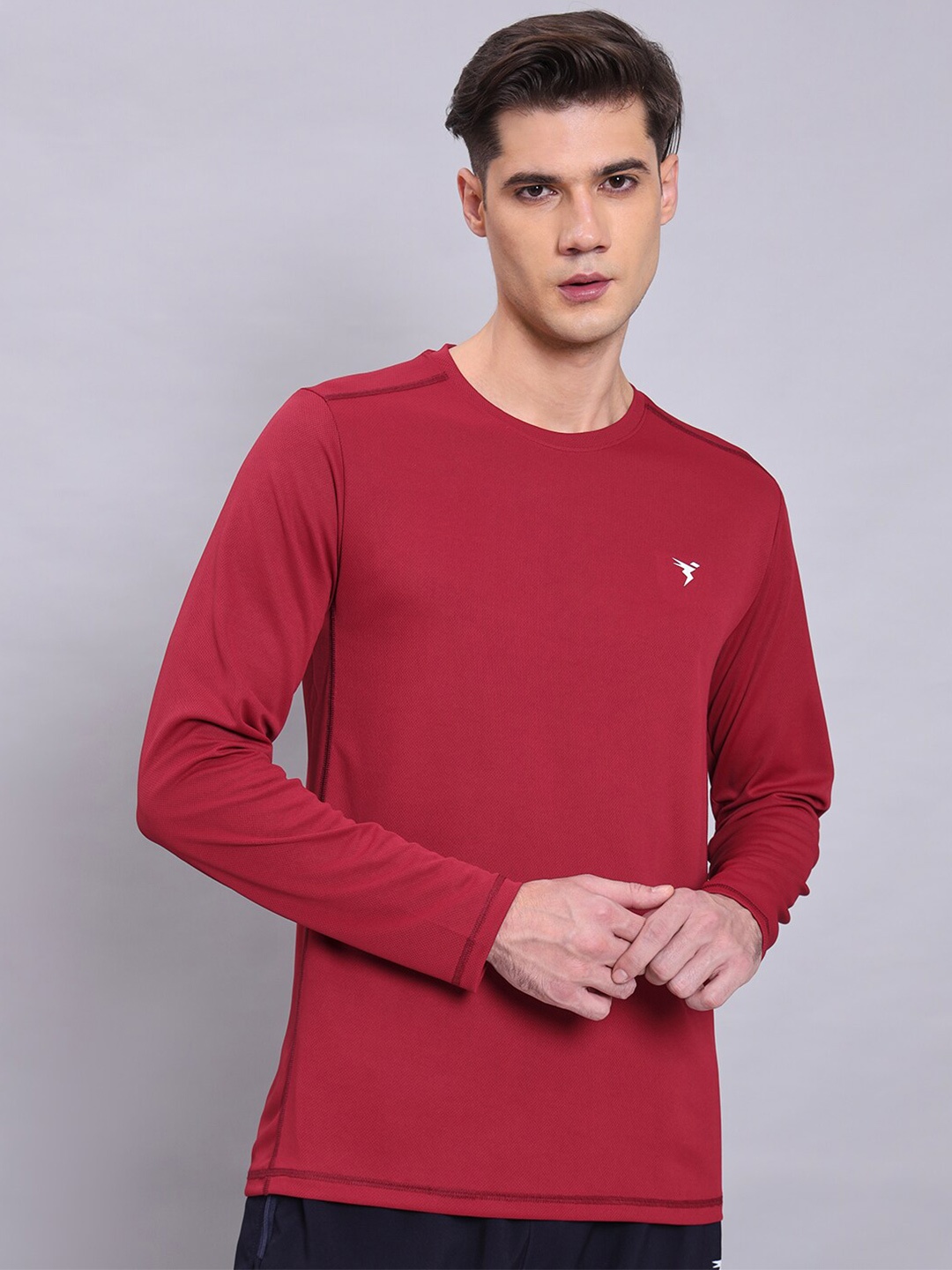 

Technosport Anti Odour Training & Gym Slim Fit Full Sleeve T-shirt, Red