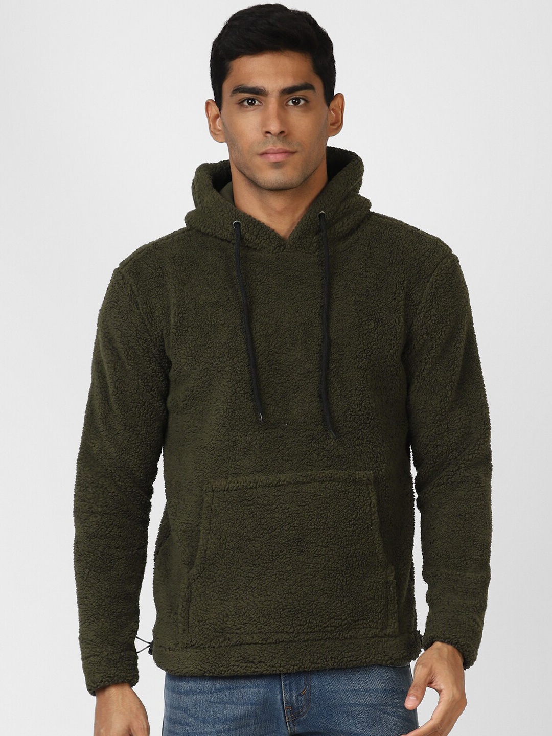 

UrbanMark Long Sleeve Hooded Sweatshirt, Olive