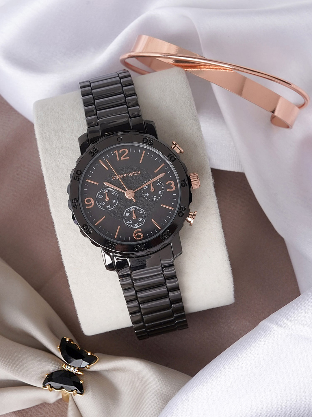 

JOKER & WITCH Women Watch Gift Set JWLT802, Rose gold
