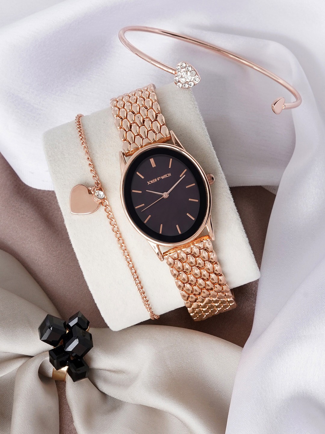 

JOKER & WITCH Women Watch Gift Set, Rose gold