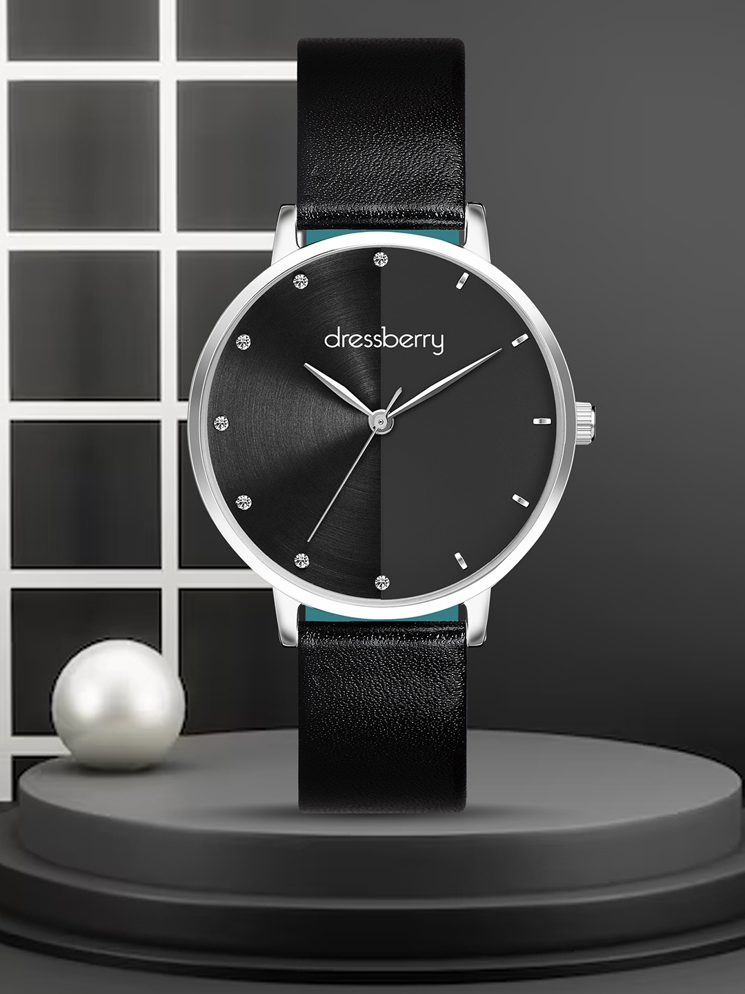 

DressBerry Women Embellished Dial & Leather Straps Analogue Watch DB-201-Black