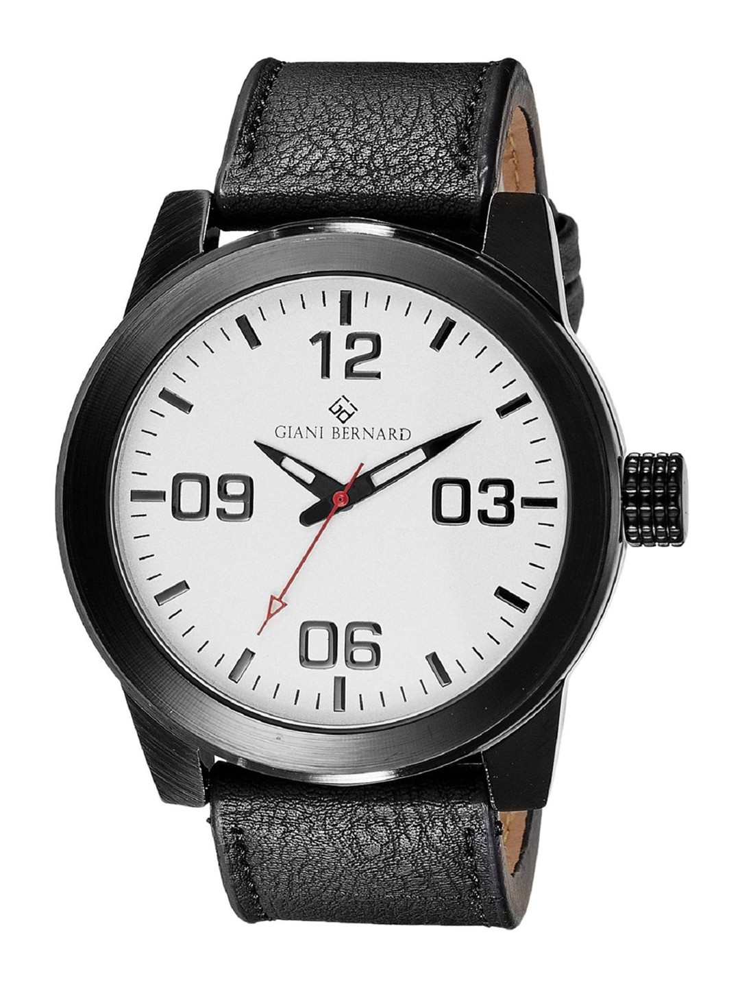 

Giani Bernard Men Textured Dial & Leather Straps Analogue Watch GB-103E, White