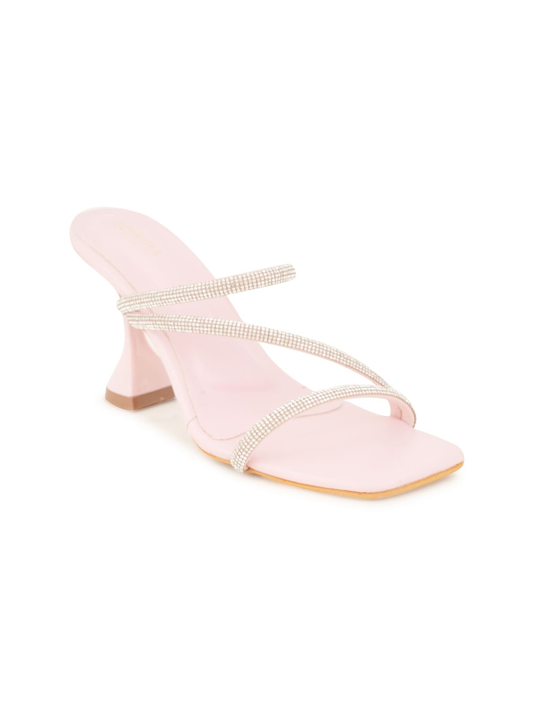 

SCENTRA Embellished Block Heels, Pink